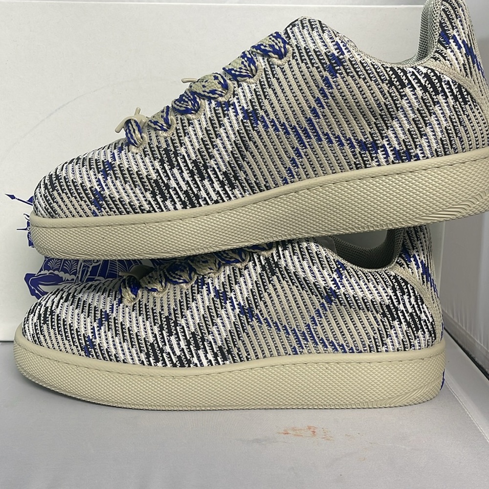 Brand new Burberry Box Check Knit Low-Top Sneakers 43 - Picture 3 of 13